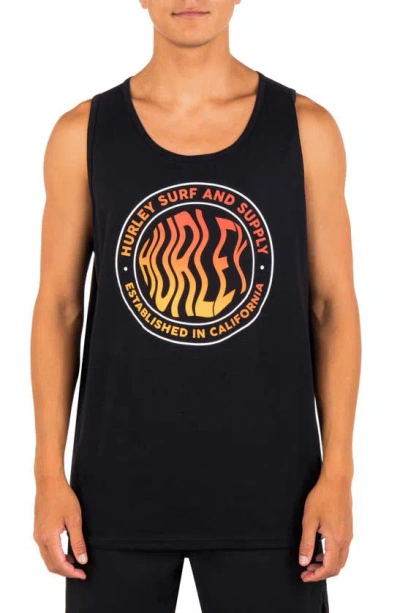 Hurley Cotton Graphic Tank In Black