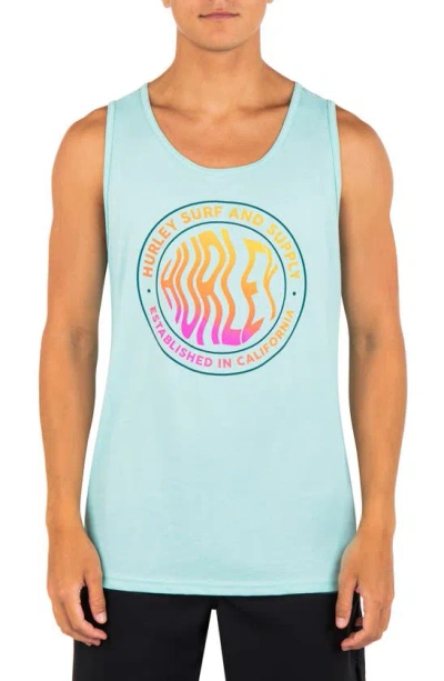 Hurley Cotton Graphic Tank In Tropical Mist