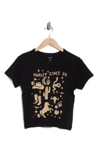 Hurley Country Road Baby Tee In Black