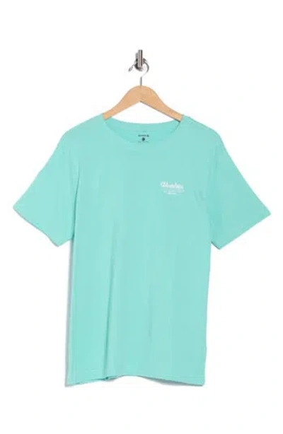 Hurley Creepin' Cotton Graphic T-shirt In Blue