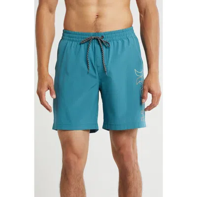 Hurley Crossover Volley Swim Trunks In Blue