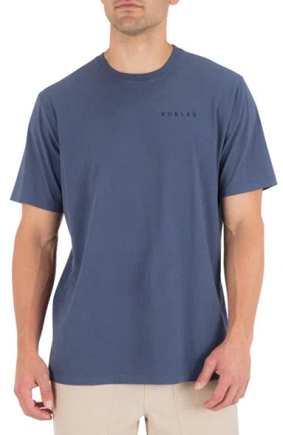 Hurley Cycles Of Earth Cotton Graphic T-shirt In Blue