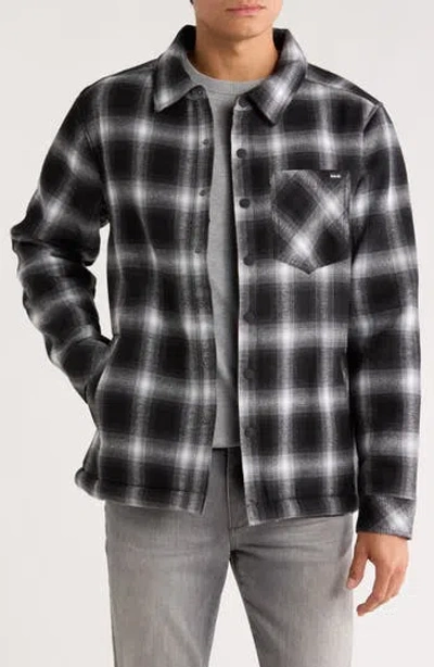 Hurley Damon Plaid Faux Shearling Lined Flannel Jacket In Multi
