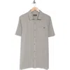Hurley Dobby Knit Short Sleeve Button-up Shirt In Gray