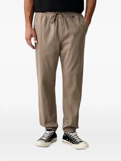 Hurley Drawstring Elasticated-cuff Trousers In Yellow