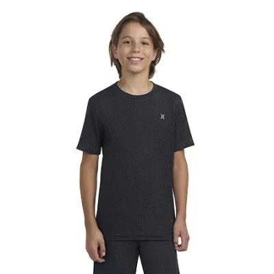 Hurley Dri-fit Big Kid Boys Crew Neck Short Sleeve Regular Fit Graphic T-shirt In Black