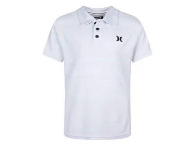 Hurley Dri-fittm Polo Shirt (little Kids) Boy's Clothing Pure Platinum Heather : 4 Little Kid, Polyester/co In White
