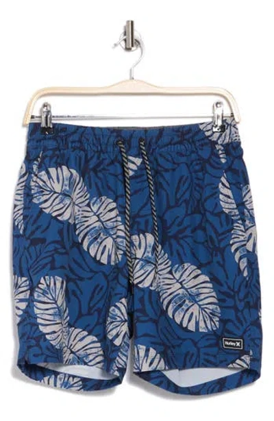 Hurley Dypsis Leaves Volley Swim Trunks In Blue