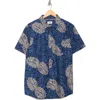 Hurley Dypsis Short Sleeve Cotton Button-up Shirt In Blue