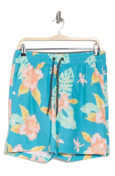 Hurley El Cap Volley Swim Trunks In Blue