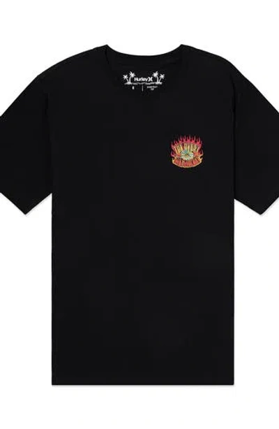 Hurley Evd Bowls Graphic Print T-shirt In Black