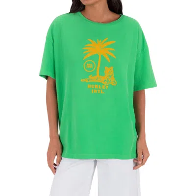 Hurley Ex Libris Boyfriend Tee In Green