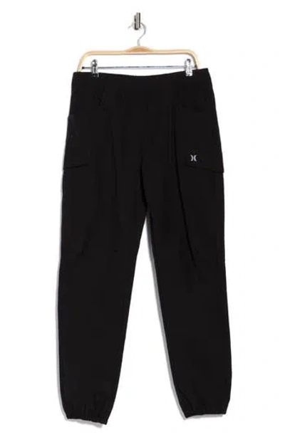 Hurley Exist Engineered Hiker Cargo Joggers In Black