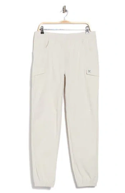 Hurley Exist Engineered Hiker Cargo Joggers In White