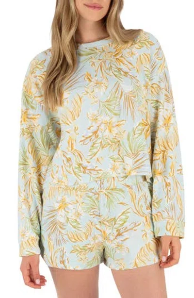 HURLEY HURLEY FALL PALMS BOXY CREWNECK SWEATSHRIT