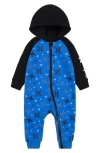 Hurley Fleece Hooded Coverall In Blue