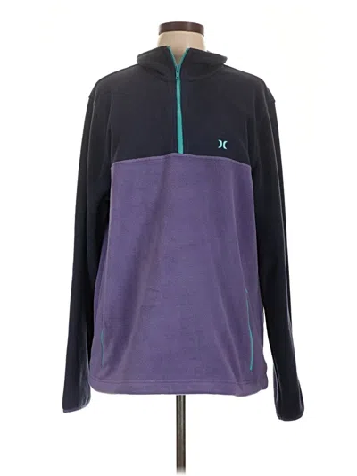 Pre-owned Hurley Fleece Jacket In Purple