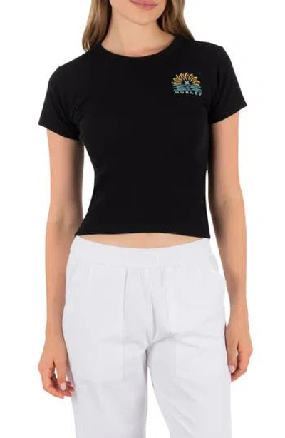 Hurley Fluid Graphic Baby Tee In Black