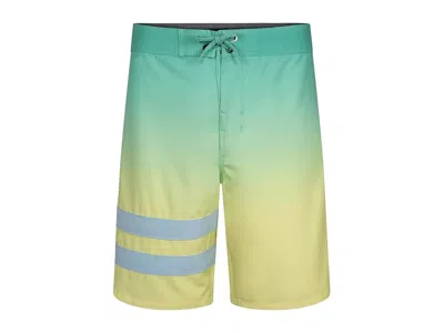 Hurley Gradient Phantom Block Party Board Shorts (little Kid) Boy's Swimwear Fiji : 4 Little Kid, Elastane/ In Green