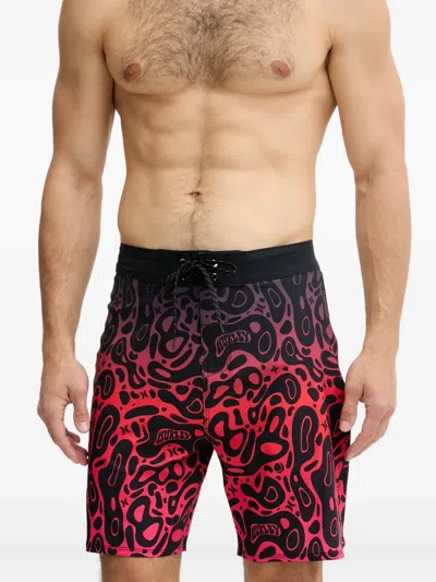 Hurley Graphic-print Swim Shorts In Black