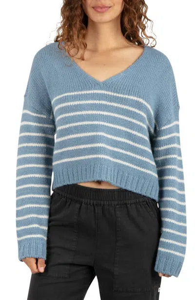Hurley Greenlake Striped V-neck Sweater In Sailing