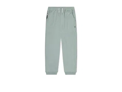 Hurley H20-dri Sunset Knit Joggers (little Kid) Boy's Workout Aqua Grey Heather : 4 Little Kid, Elastane/po In Green