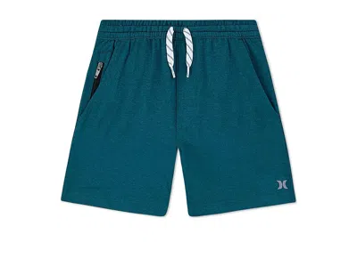Hurley H20-dri Sunset Knit Shorts (little Kid) Boy's Clothing Deepwaters Heather : 4 Little Kid, Elastane/p In Blue