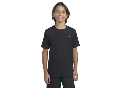 Hurley H20-dri Sunset Knit T-shirts (big Kid) Boy's T Shirt Black Heather : Lg (14/16 Big Kid), Elastane/po