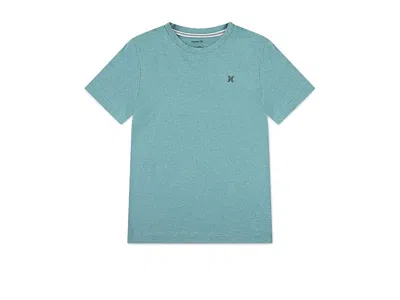 Hurley H20-dri Sunset Knit T-shirts (big Kid) Boy's T Shirt Harbor Green Heather : Md (10/12 Big Kid), Elas In Blue