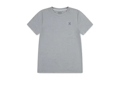 Hurley H20-dri Sunset Knit T-shirts (little Kid) Boy's T Shirt Dark Grey Heather : 4 Little Kid, Elastane/p In Gray