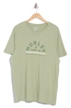Hurley Half Moon Cotton Graphic T-shirt In Olive Canvas