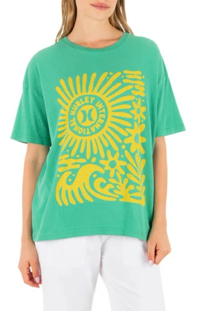 Hurley Harmony Graphic Boyfriend T-shirt In Green