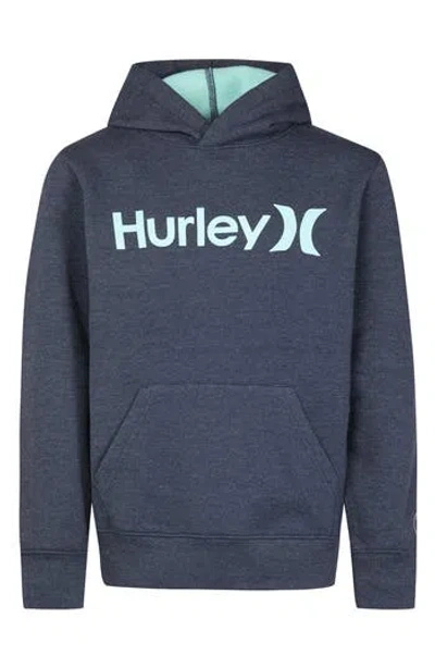 Hurley Kids'  Heat Fleece Logo Hoodie In Blue