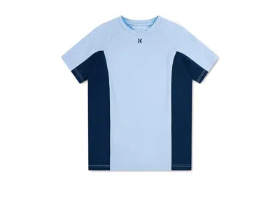 Hurley Icon Blocked Upf Top (big Kid) Boy's T Shirt Blue Dream : Sm (8 Big Kid), Elastane/polyester