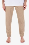 Hurley Icon Stretch Cotton Joggers In Brown