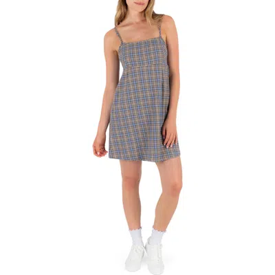 Hurley Isla Plaid Sundress In Gray