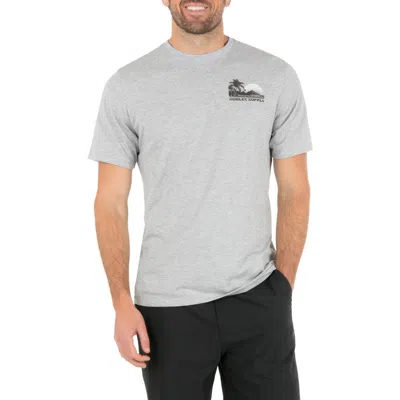 Hurley Island Scape Cotton Graphic T-shirt In Gray