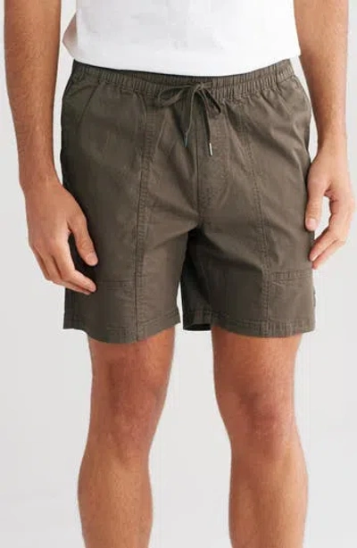 Hurley Itinerary Stretch Cotton Shorts In Khaki/olive