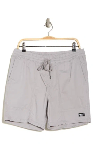 Hurley Itinerary Stretch Cotton Shorts In Light Grey