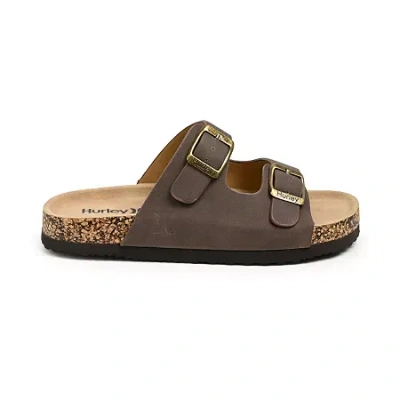 Hurley Babies' Jameer Toddler Unisex Footbed Sandals In Brown