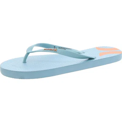 Hurley Jollie Womens Logo Rubber Flip-flops In Blue