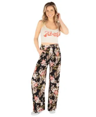Hurley Juniors Aloha Cropped Tank Top Highland Tropics Mid Rise Wide Leg Pants In White