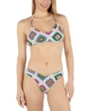 HURLEY JUNIORS CROCHET DIAMONDS HALTER BIKINI TOP BOTTOMS