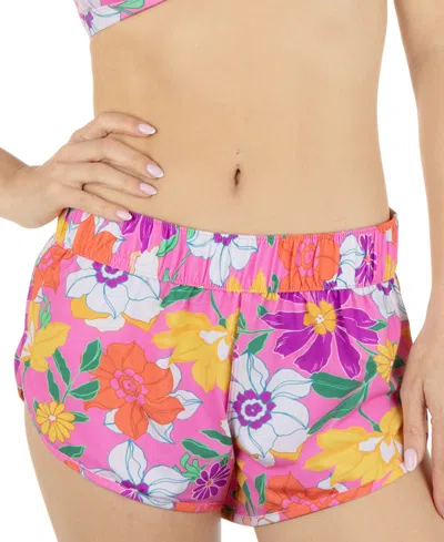 Hurley Juniors' Daisy Delight Dolphin Shorts In Pink Pop