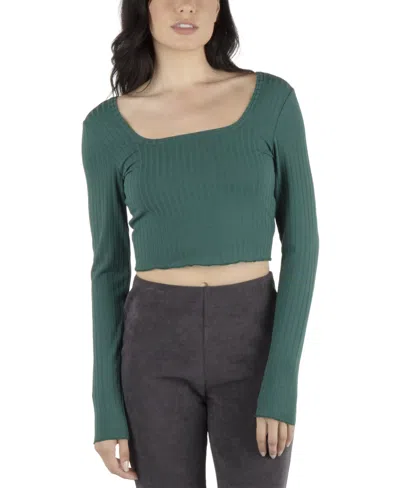Hurley Juniors' Dakota Long-sleeve Cropped Top In Charcoal