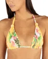 Hurley Juniors' Malia Rib Soft Triangle Bikini Top In Sorbet