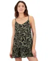Hurley Juniors' Marina V-neck Cover-up Mini Dress In Green