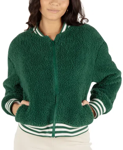 Hurley Juniors' Noa Fleece Bomber Jacket In Evergreen