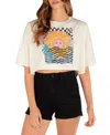 HURLEY JUNIORS' PSYCHEDELIC SURF CROPPED T-SHIRT