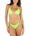 Hurley Juniors Reversible Triangle Bikini Top Bottoms In Key Lime